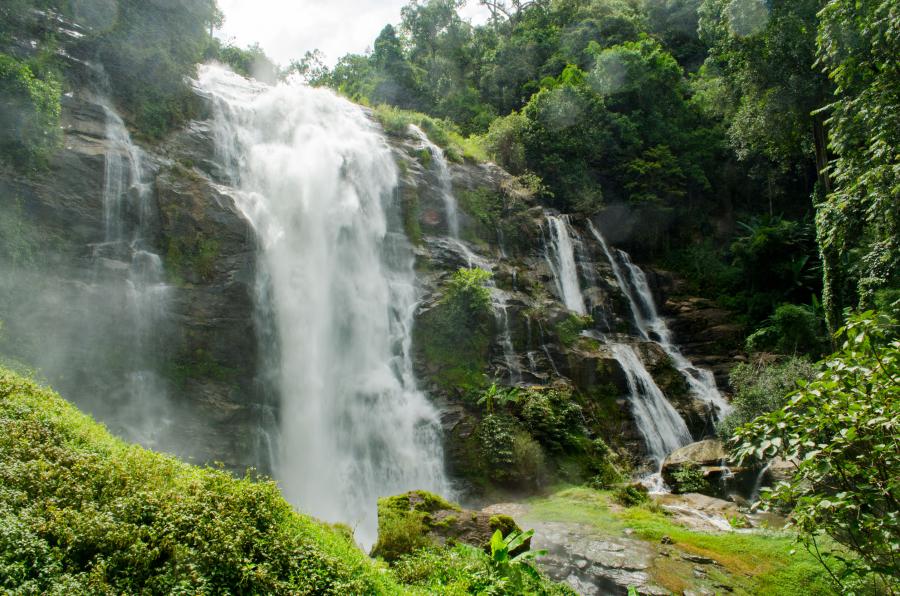 Wachirathan Waterfall, one of the most popular waterfalls int the central parts of the park