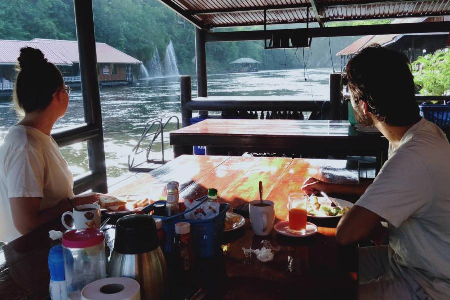 Dinner at Sai Yok Yai Waterfall