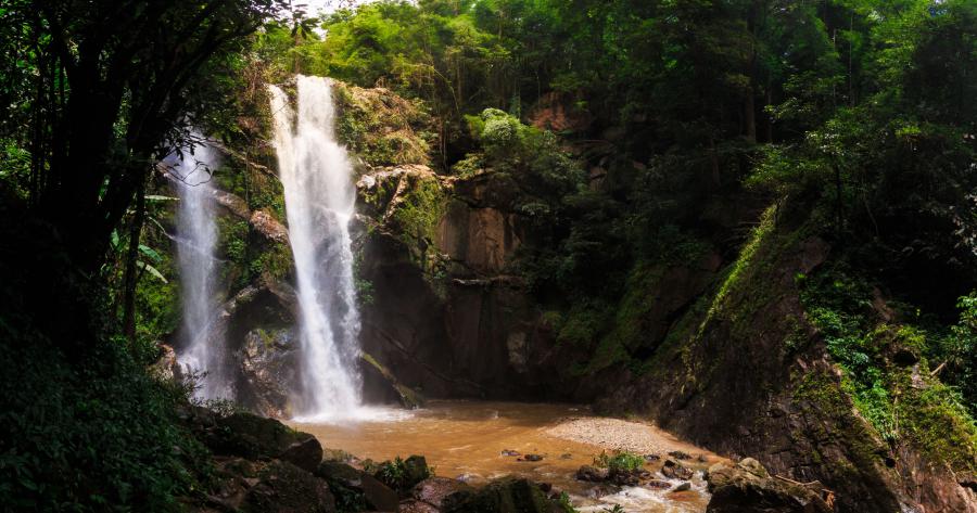 Mork Fa Waterfall at north end of the national park