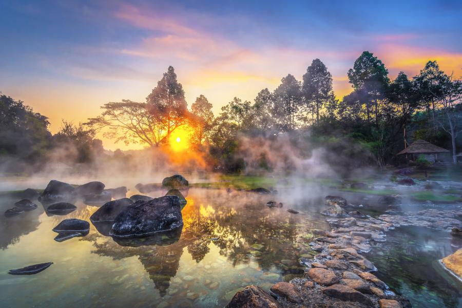 The misty views of Chae Son Hot Springs