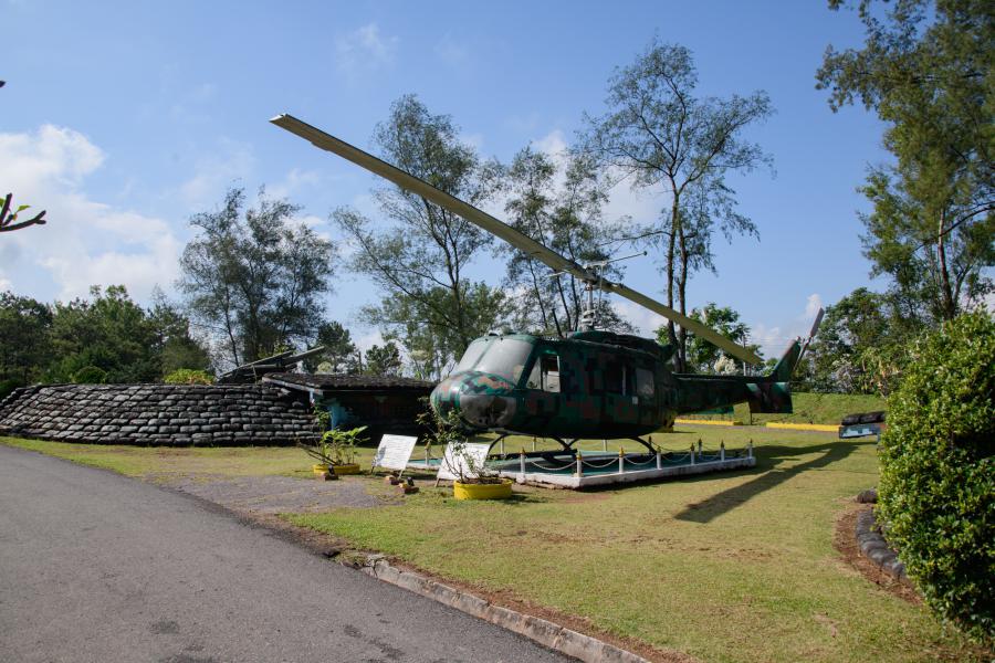 A war museum displaying military vehicles and other items
