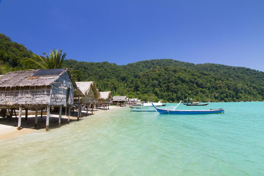 A Moken community in Ko Surin Tai, Surin Islands