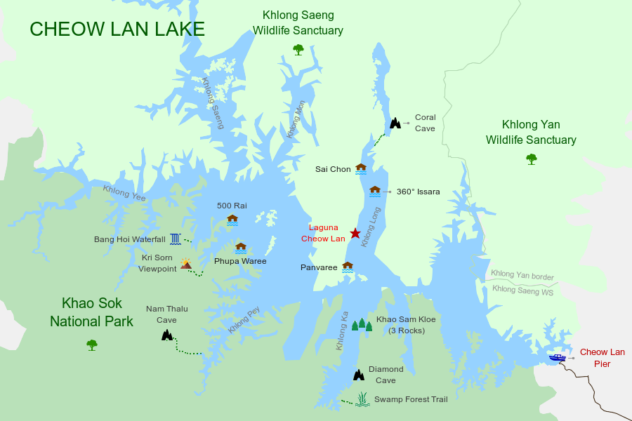 The location of Laguna Cheow Lan